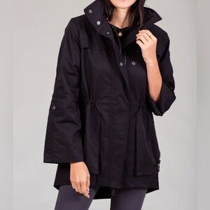 The Anorak Jacket Lightweight Hooded Utility Coat Black Women’s Large